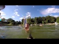 Plateliai maudynės ežere su GoPro Camera Swim in the lake