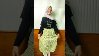 ROK FLORAL 3/4 SUPER CUTE 🌸😍 #shorts #rok #skirt #fashion #ootd #ootdhijab