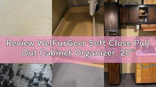 Review WelFurGeer Soft Close Pull Out Cabinet Organizer, 20" W x 22" D Cabinet Roll Out Drawers, Smo screenshot 2