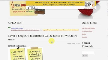 EmguCV configuration for 64-bit ( x64 )  users