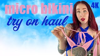 [4K] MICRO BIKINI Try On Haul | with Esluna