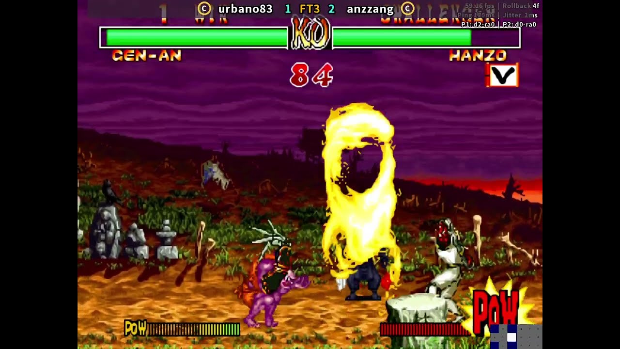 FIGHTING EVOLUTION13 進化する戦い13th The Last Hanzo (anzzang) vs Genjuro (urbano83) Samsho2 Samurai Showdown 2