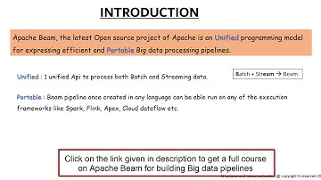 Apache Beam | Introduction to Apache Beam | Tutorial