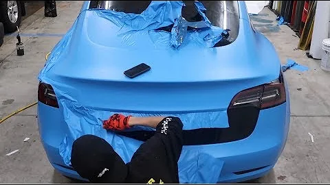 Tesla Model 3 Gets The Full Package (Vinyl Wrapped + Chrome Delete)