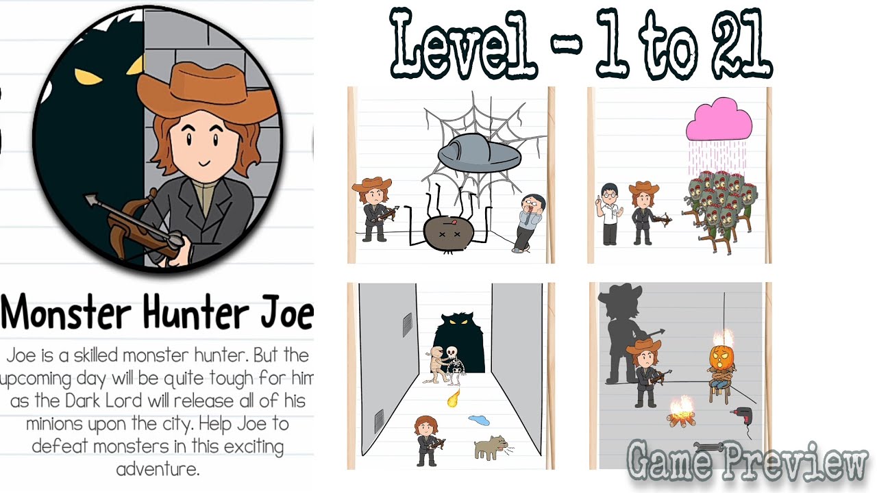 Level 21 Brain Test 2 Monster Hunter Joe Brain Test 2 : Monster Hunter Joe Level - 1 to 21 Gameplay Full