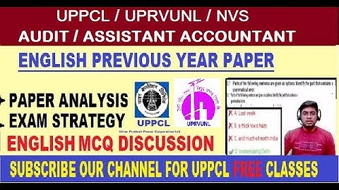 UPRVUNL, UPPCL PREVIOUS YEAR ENGLISH QUESTIONS FOR ASSISTANT ACCOUNTANT, SYNONYMS ANTONYMS FOR EXAMS