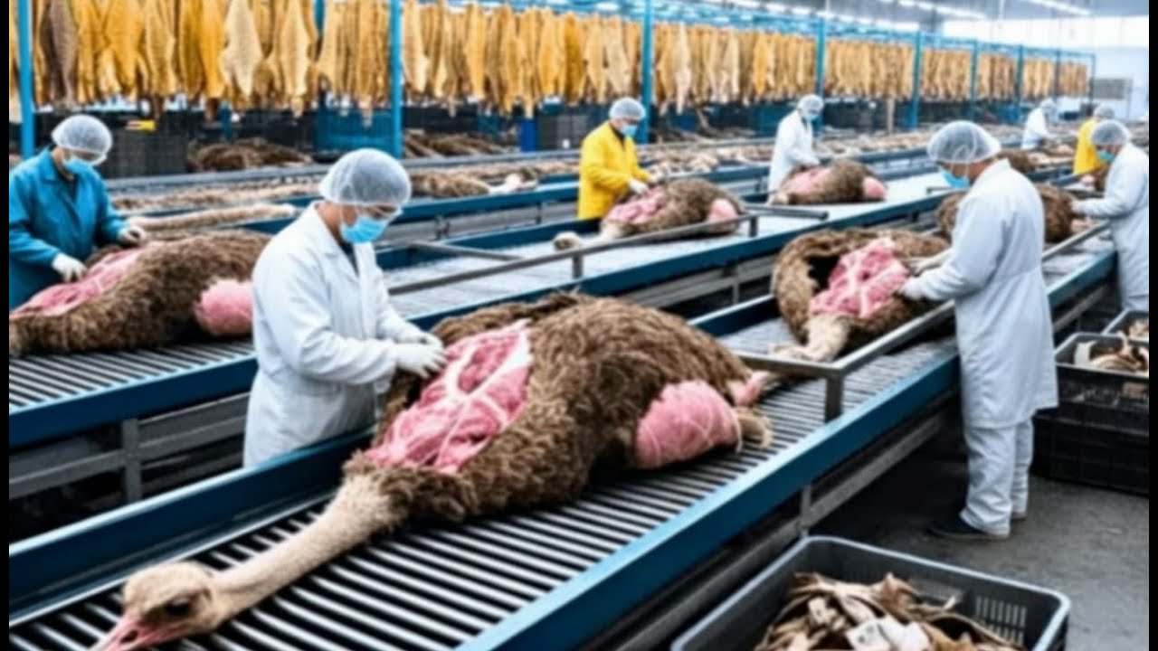 Inside Modern Ostrich- leather Factory: From Raw Hides to luxury Jackets ( Complete Process)