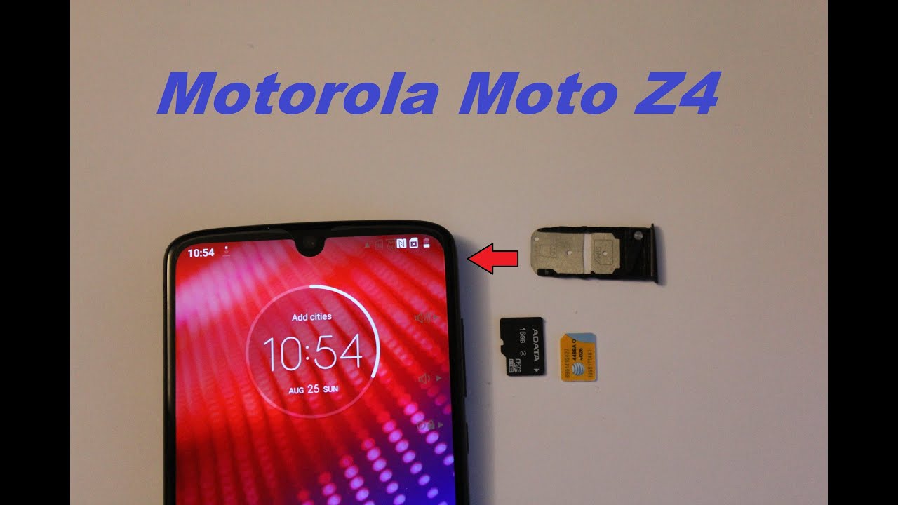 Motorola Moto Z4 Sim Card Micro Sd How To Insert Or Remove Youtube