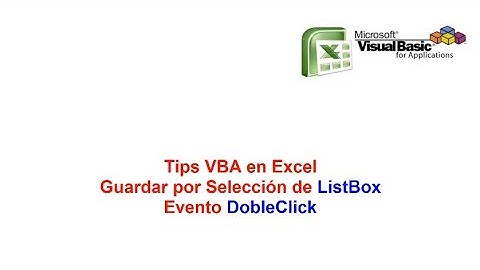 Guardar por Selección ListBox DobleClick