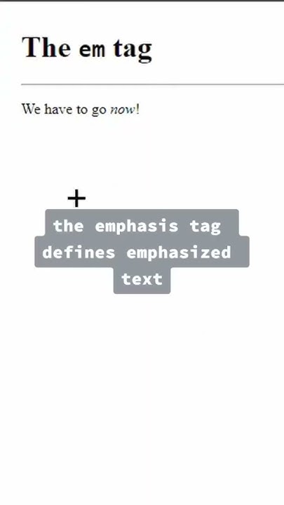 How to use the emphasis tag in HTML #HTML #EmphasisTag #em #thewebcode ...