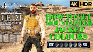 How to Get Mountaineer Jacket Colours STAR WARS Jedi Survivor Mountaineer Outfits Colors Location