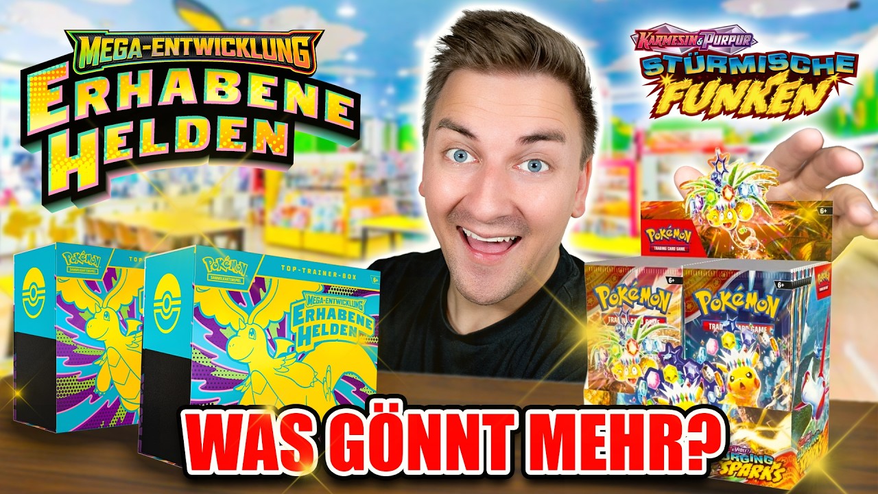 WAS GÖNNT MEHR? Erhabene Helden Top Trainer Box VS Stürmische Funken Display