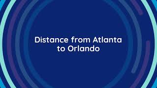 Distance between Atlanta and Orlando by road, by plane or by helicopter