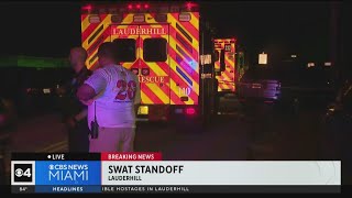 Man in custody after barricading himself for hours inside Lauderhill home
