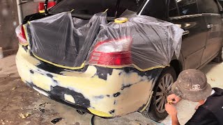 𝐓𝐎𝐘𝐎𝐓𝐀 𝐕𝐈𝐎𝐒 Restore The WORST Black Paint I've Ever Seen - Car Restoration