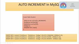 50 AUTO INCREMENT In MySQL