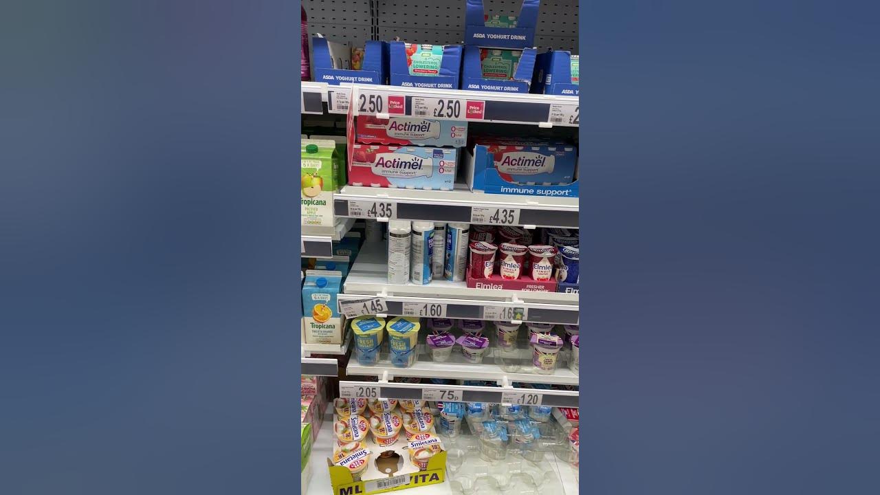 Yogurt drinks starting at £1.50 in Asda UK YouTube