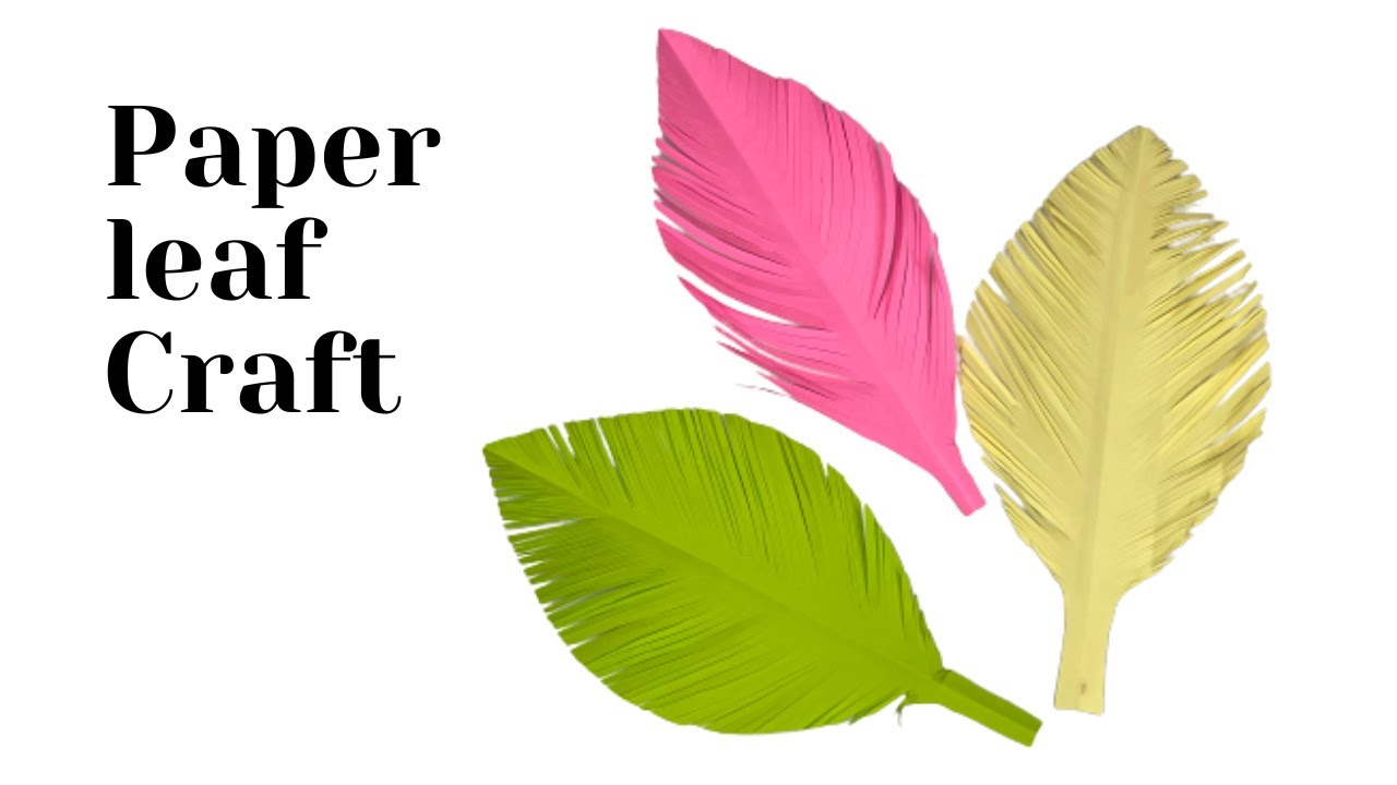 how to make paper flower leaf / Paper Leaf / DIY Easy Paper Leaf Making