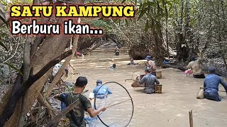 Berburu ikan dipedalaman hutan Kalimantan, satu kampung|| Benawan Petualangan