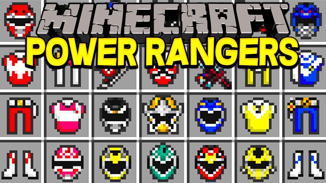 Minecraft POWER RANGERS MOD! | BECOME A POWER RANGER, NEW ITEMS, MORPH
