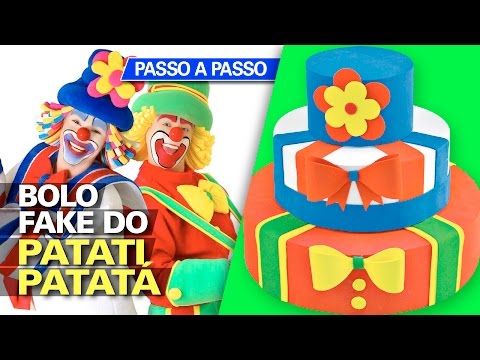 VIDEO DE BOLO DECORADO FAKE DO PATATI PATATÁ