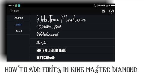 How to add fonts in kine master tamil