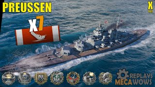 Preussen 7 Kills &amp; 189k Damage | World of Warships Gameplay