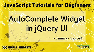 Autocomplete Widget in JQuery UI  2019