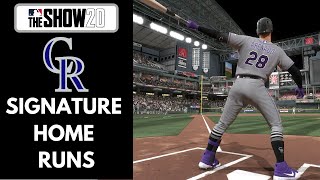 In this video, the colorado rockies signature hr celebrations are
highlighted mlb show 20. check out nolan arenado, trevor story, and
more after they ...