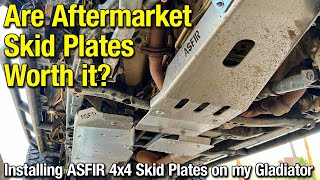 Are Aftermarket Skid Plates Worth It? Installing ASFIR 4x4 Skid Plates on my Gladiator