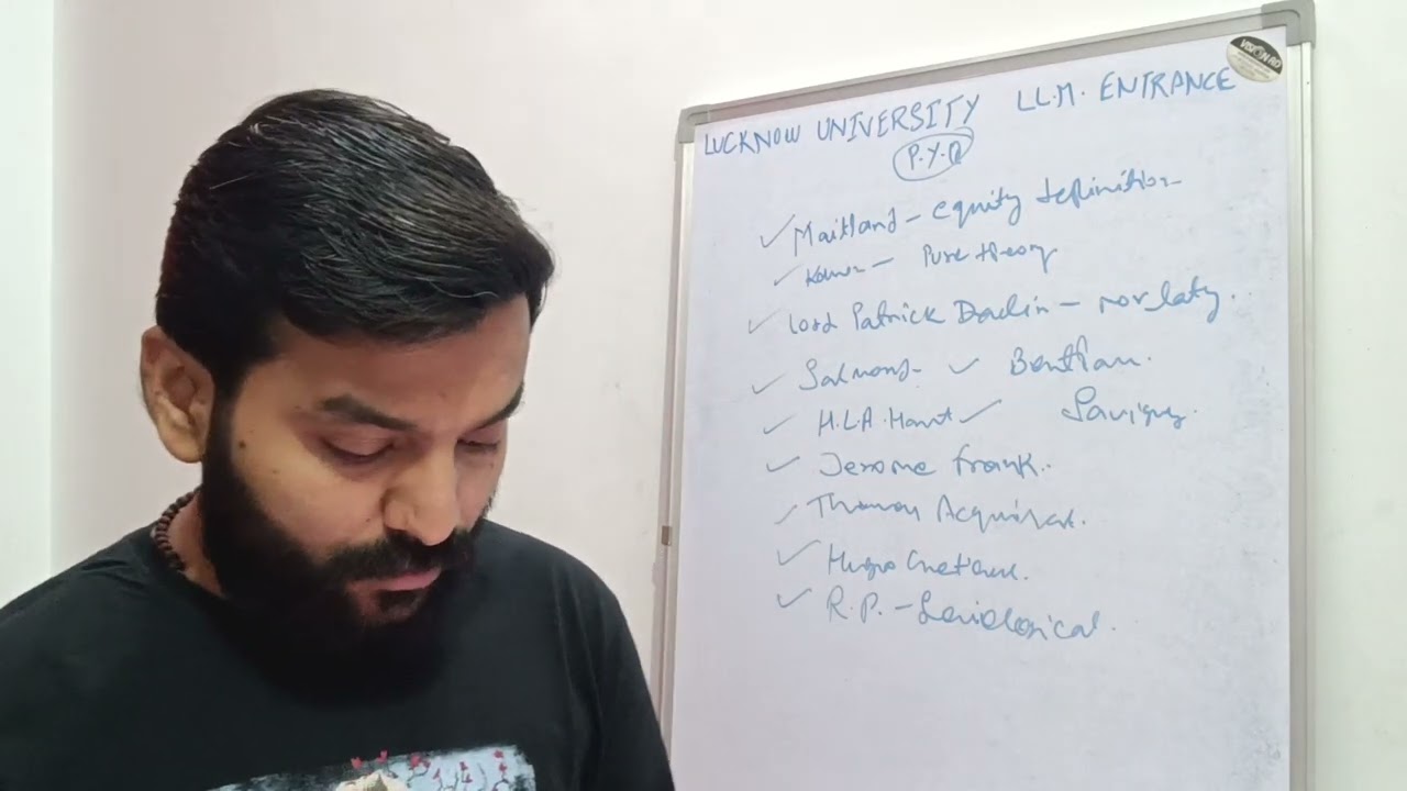 Lucknow University LLM Entrance Previous Year Question Paper | LU LLM Exam 2025 Important Topics.