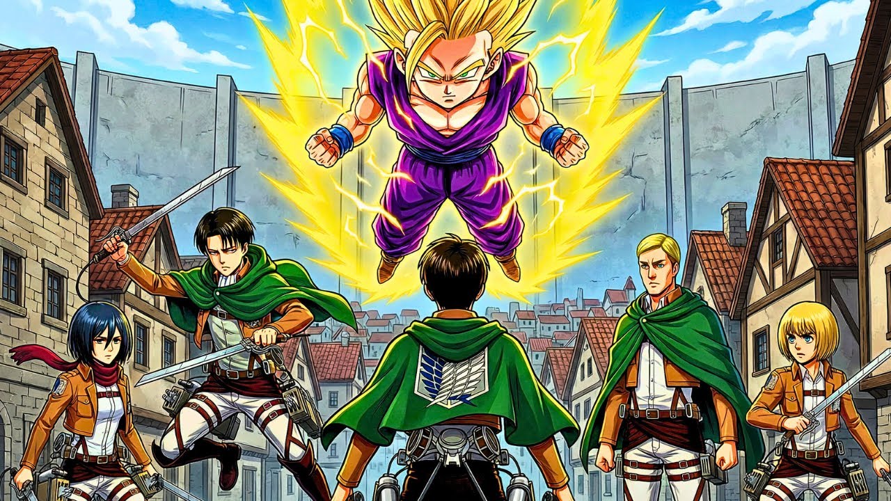 What If GOHAN Entered The ATTACK ON TITAN Universe?