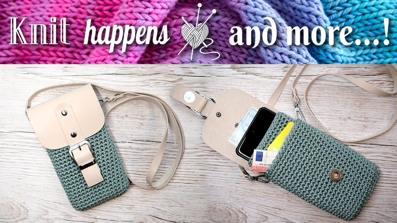 Χιαστί τσαντάκι κινητού | Πλέξιμο με βελονάκι | Knit Happens GR