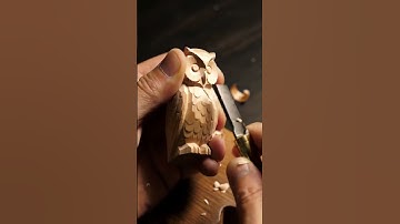 Transforming a Wood Block into a Tiny Owl 黎