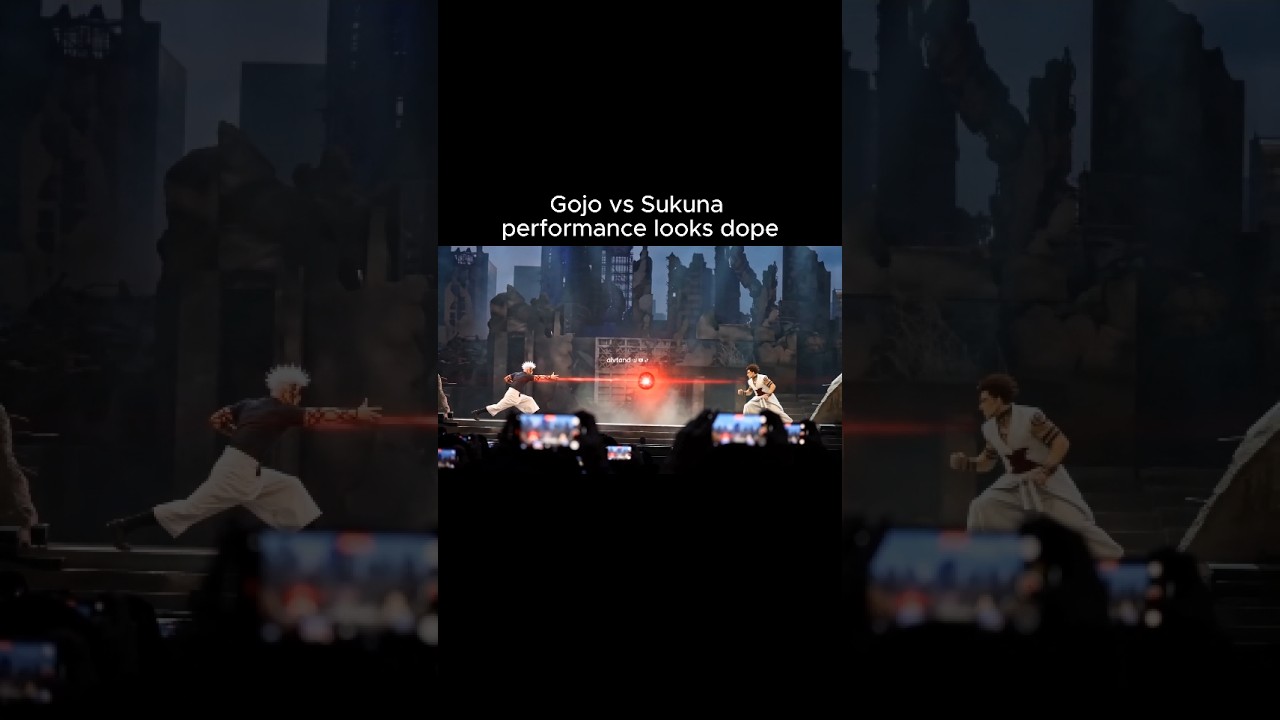 Gojo vs sukuna theater performance looks dope 🔥 #shorts #jujutsukaisen #gojo #sukuna #ai