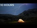 Lightning Thunderstorm Sounds | Relaxing Rain Sounds on a Tent | Stormy Weather Camping in Winter