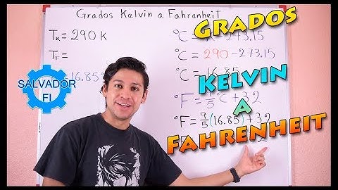 Grados Kelvin a Fahrenheit - Salvador FI
