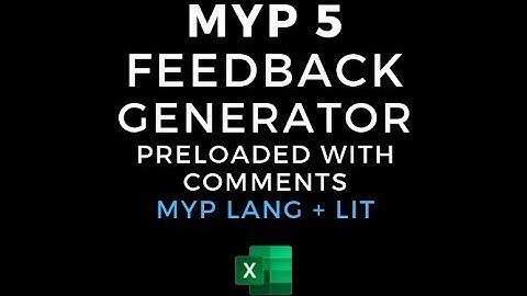MYP English feedback