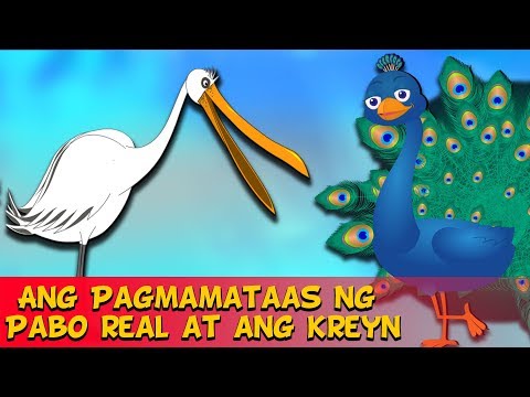 Ang Pagmamataas ng Paboreal at ang Kreyn | MGA KWENTONG PAMBATA Filipino | Tagalog Moral Stories