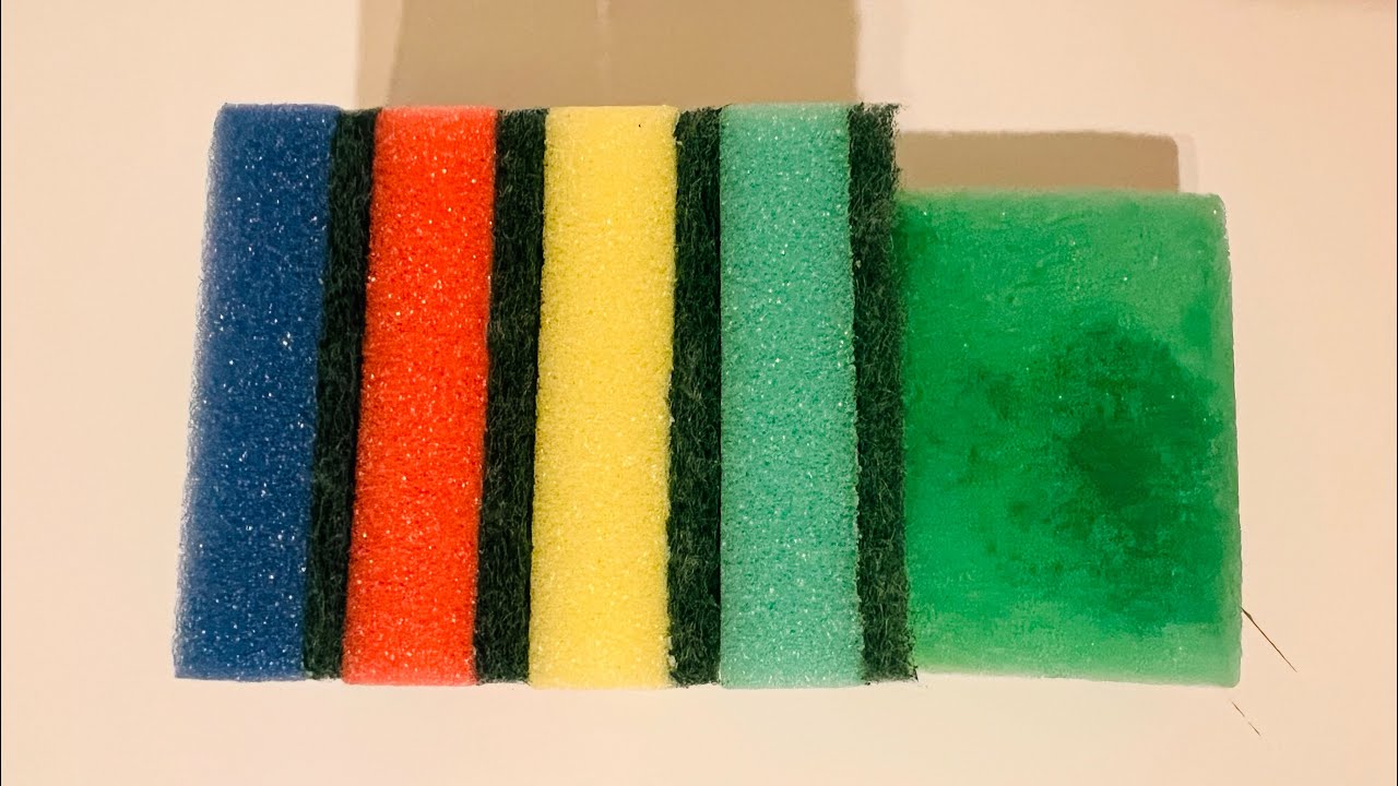 ASMR | 900 Subscriber Celebration 🎉 Part 3/4 Dry and Frozen Kitchen Sponge Ripping 🧊 