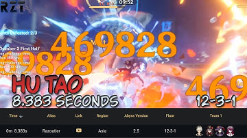 Spiral Abyss 12-3-1 [2.5] - Hu Tao Melt 8.383 Seconds Speedrun | Genshin Impact