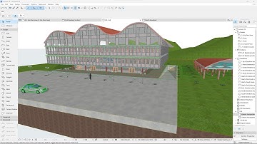 ARCHICAD - Lesson 19 - Site, Terrain, Mesh, Level Curves, Dig, Underground Level, Project North