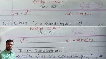 Bridge course day 28 day 29 class 9 maths complete exercise solution English medium setu abhyaskram