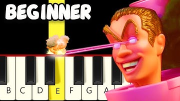 Skibidi Toilet turns into Barbie - Fast and Slow (Easy) Piano Tutorial - Beginner