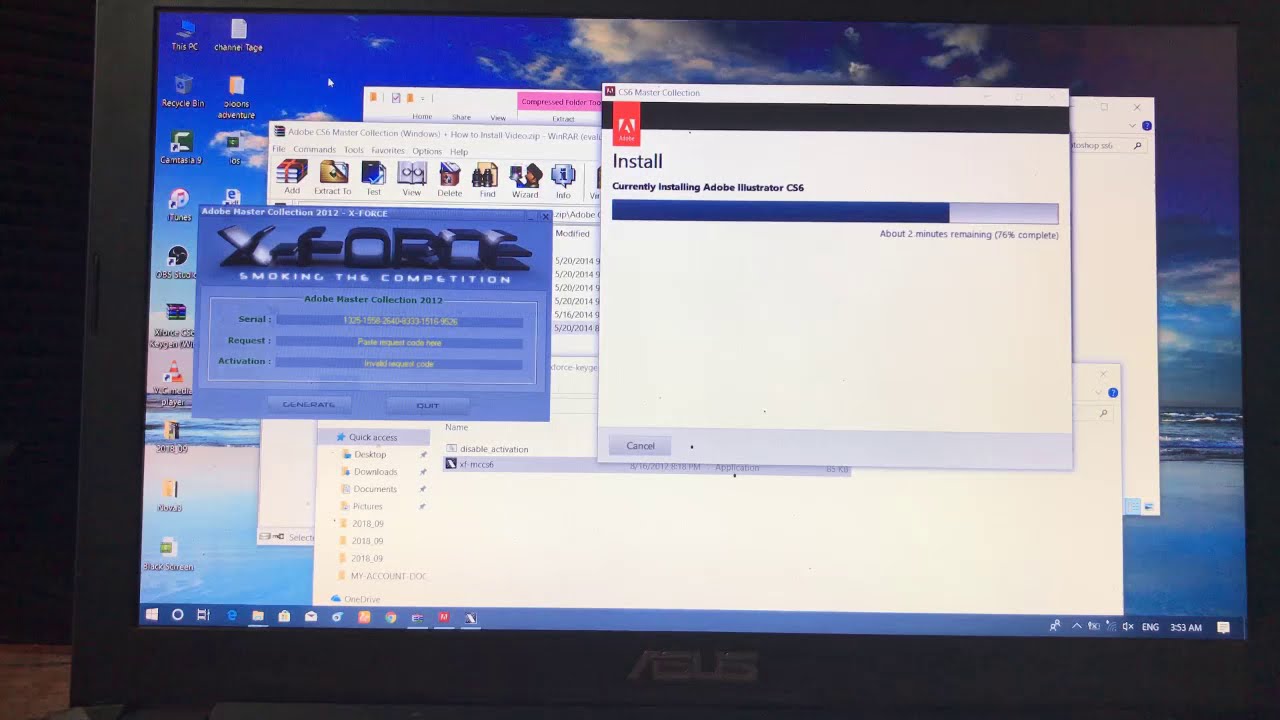 How To Install Adobe Cs6 Master Collection Cs6 On Window 10 Fl Youtube