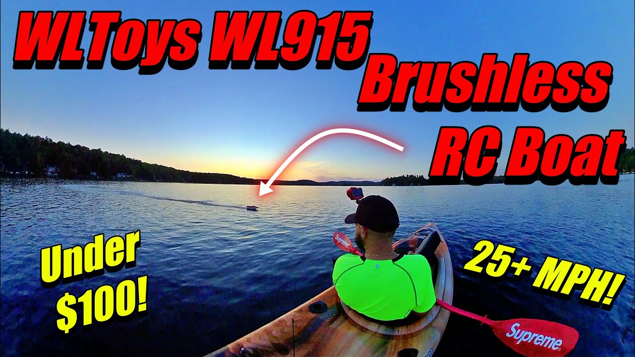 WLToys WL915 RTR Brushless RC Boat First Run Otis Reservoir, MA