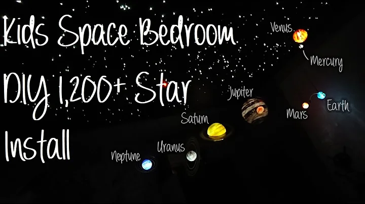 Surprising Isaac with 1200 Stars DIY Space Bedroom Makeover!!! - Vlog 80