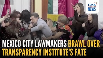 Mexico City lawmakers brawl over transparency institute