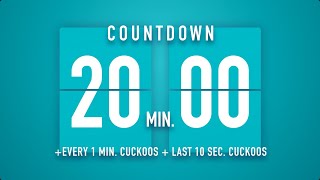 20 Minutes  Flip Timer / with Cuckoos 🐦