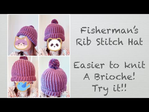 Fisherman's Rib Stitch Hat #freepattern #knitting - YouTube